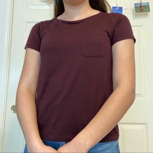 Maroon Pocket Tee
